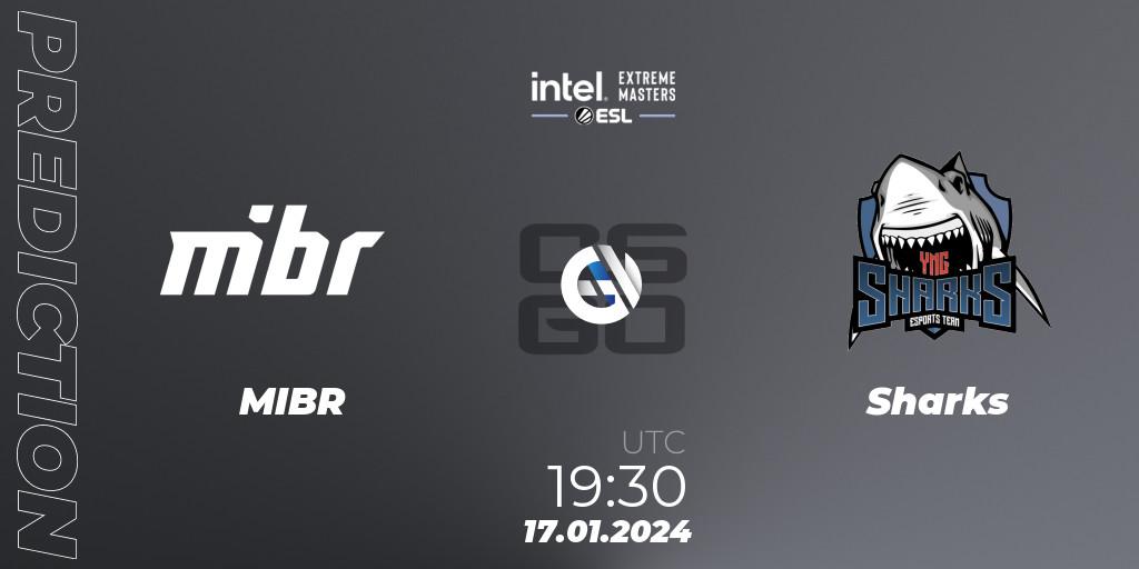 MIBR - Sharks: Maç tahminleri. 17.01.2024 at 19:30, Counter-Strike (CS2), Intel Extreme Masters China 2024: South American Closed Qualifier