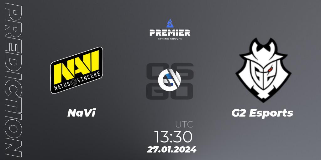 NaVi - G2 Esports: Maç tahminleri. 27.01.24, CS2 (CS:GO), BLAST Premier: Spring Groups 2024