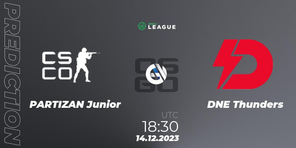 PARTIZAN Junior - DNE Thunders: Maç tahminleri. 15.12.2023 at 15:30, Counter-Strike (CS2), ESEA Season 47: Intermediate Division - Europe