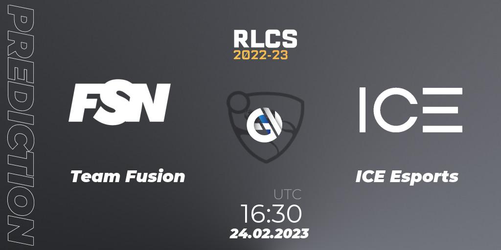 Team Fusion - ICE Esports: Maç tahminleri. 24.02.23, Rocket League, RLCS 2022-23 - Winter: Sub-Saharan Africa Regional 3 - Winter Invitational