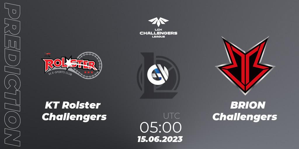 KT Rolster Challengers - BRION Challengers: Maç tahminleri. 15.06.23, LoL, LCK Challengers League 2023 Summer - Group Stage