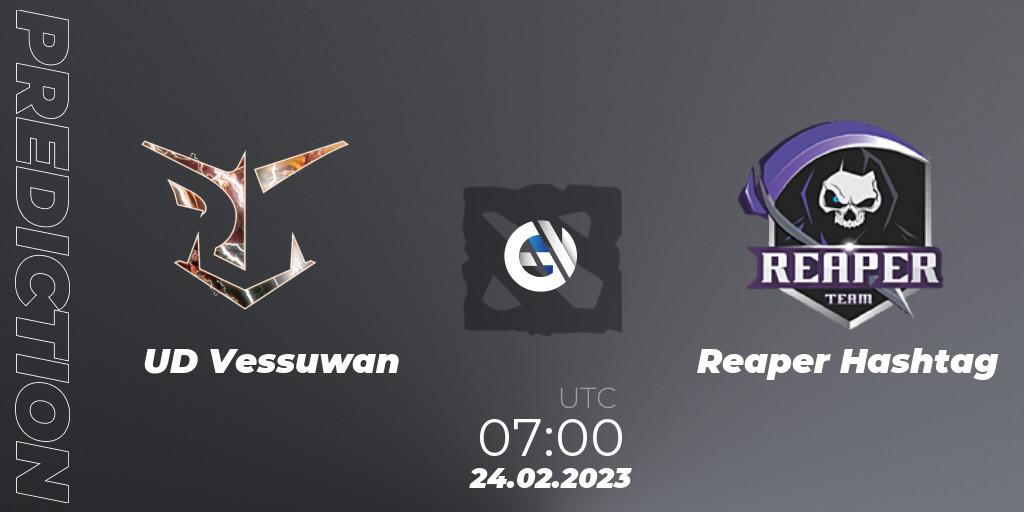 UD Vessuwan - Reaper Hashtag: Maç tahminleri. 26.02.2023 at 10:00, Dota 2, GGWP Dragon Series 1
