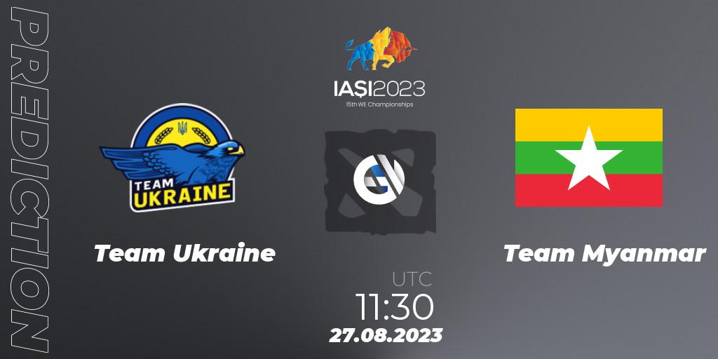 Team Ukraine - Team Myanmar: Maç tahminleri. 27.08.2023 at 14:30, Dota 2, IESF World Championship 2023