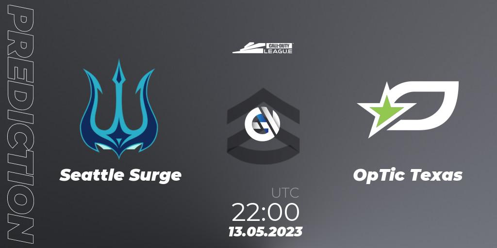 Seattle Surge - OpTic Texas: Maç tahminleri. 13.05.2023 at 22:00, Call of Duty, Call of Duty League 2023: Stage 5 Major Qualifiers
