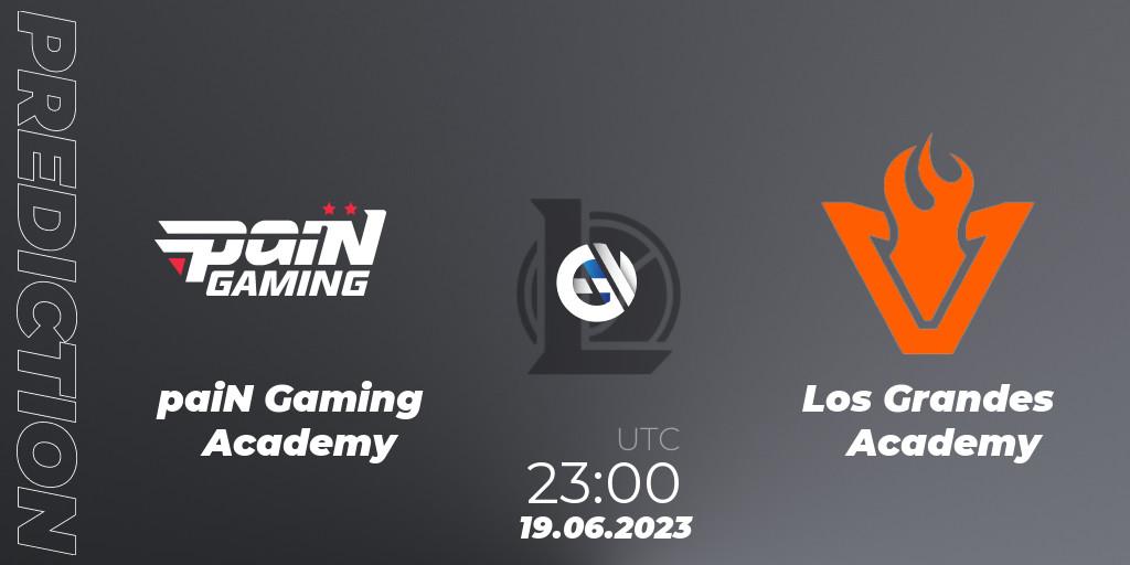 paiN Gaming Academy - Los Grandes Academy: Maç tahminleri. 19.06.2023 at 23:00, LoL, CBLOL Academy Split 2 2023 - Group Stage