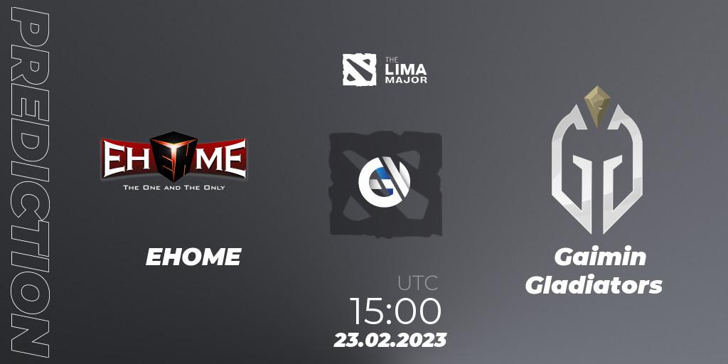 EHOME - Gaimin Gladiators: Maç tahminleri. 23.02.2023 at 15:03, Dota 2, The Lima Major 2023