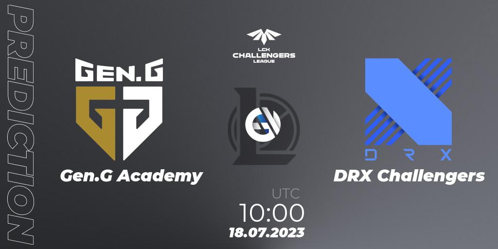 Gen.G Academy - DRX Challengers: Maç tahminleri. 18.07.23, LoL, LCK Challengers League 2023 Summer - Group Stage