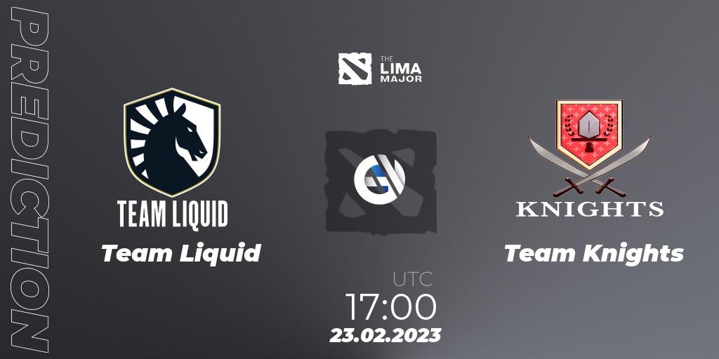 Team Liquid - Team Knights: Maç tahminleri. 23.02.2023 at 16:58, Dota 2, The Lima Major 2023