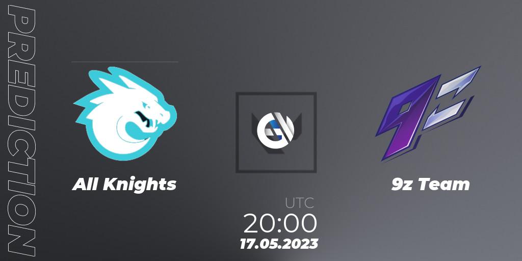 All Knights - 9z Team: Maç tahminleri. 17.05.2023 at 20:00, VALORANT, VALORANT Challengers 2023: LAS Split 2 - Regular Season