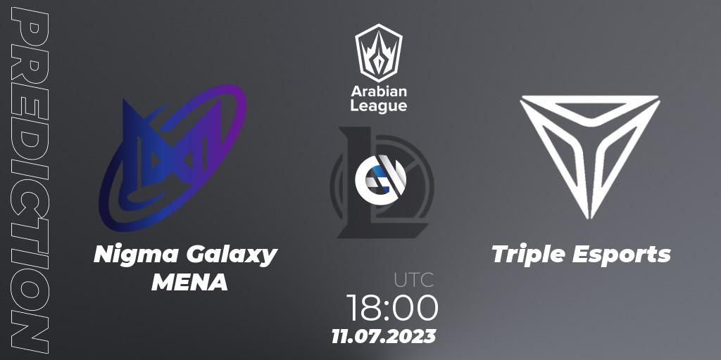 Nigma Galaxy MENA - Triple Esports: Maç tahminleri. 11.07.23, LoL, Arabian League Summer 2023 - Group Stage