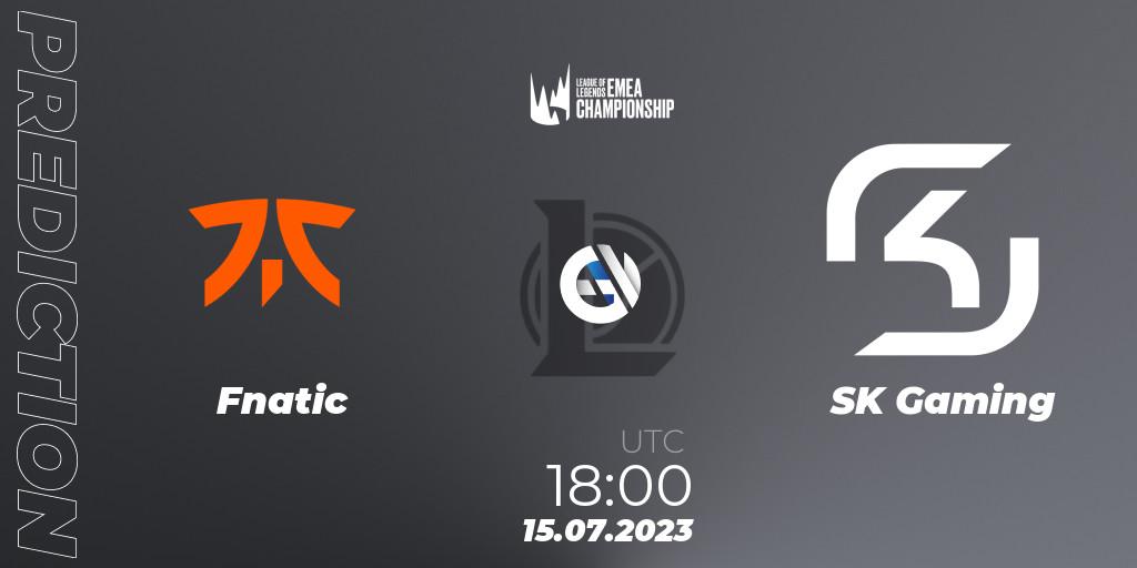 Fnatic - SK Gaming: Maç tahminleri. 15.07.23, LoL, LEC Summer 2023 - Group Stage
