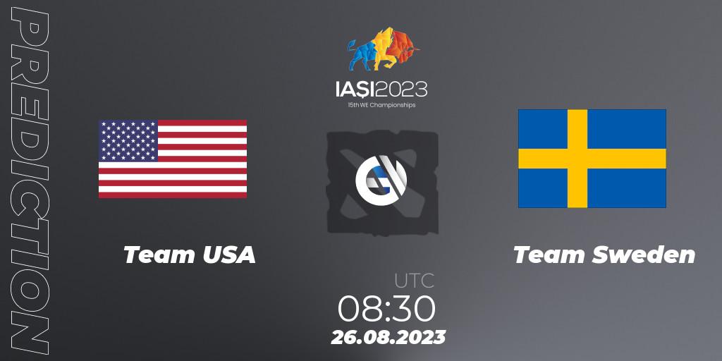 Team USA - Team Sweden: Maç tahminleri. 26.08.2023 at 14:30, Dota 2, IESF World Championship 2023