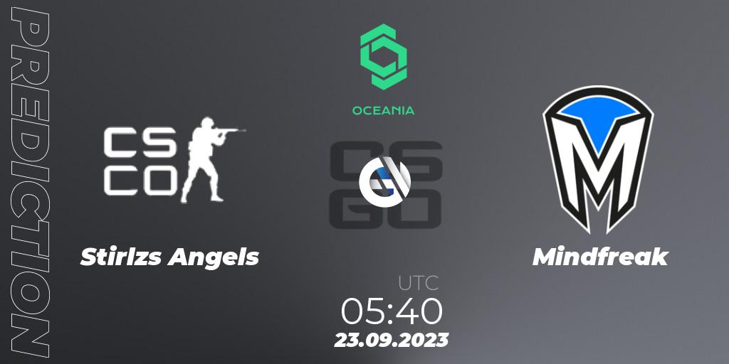 Stirlzs Angels - Mindfreak: Maç tahminleri. 29.09.2023 at 11:00, Counter-Strike (CS2), CCT Oceania Series #2