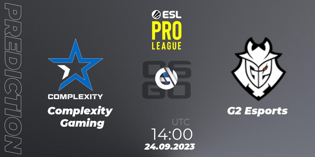 Complexity Gaming - G2 Esports: Maç tahminleri. 24.09.2023 at 14:00, Counter-Strike (CS2), ESL Pro League Season 18