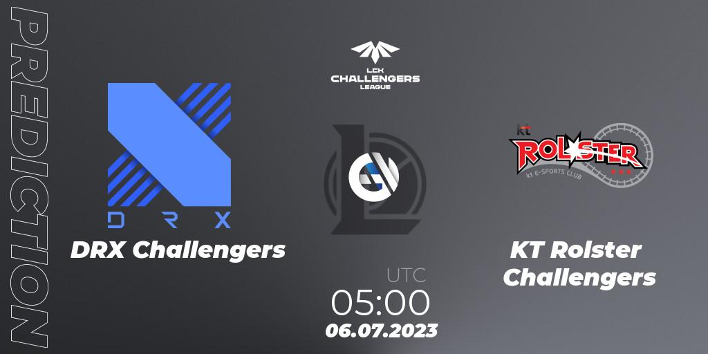 DRX Challengers - KT Rolster Challengers: Maç tahminleri. 06.07.23, LoL, LCK Challengers League 2023 Summer - Group Stage