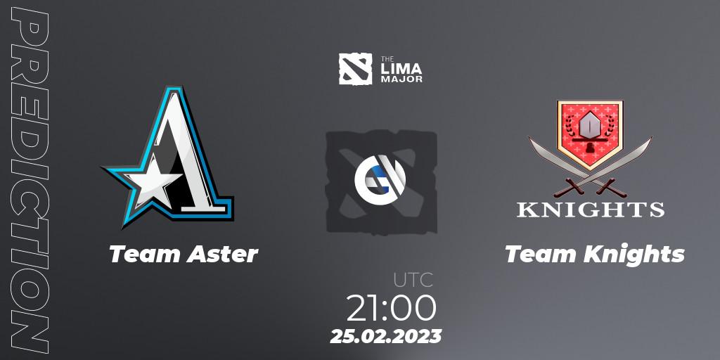 Team Aster - Team Knights: Maç tahminleri. 25.02.23, Dota 2, The Lima Major 2023