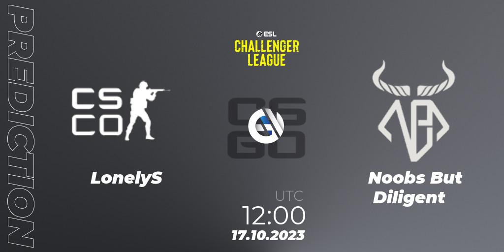 LonelyS - Noobs But Diligent: Maç tahminleri. 17.10.2023 at 12:00, Counter-Strike (CS2), ESL Challenger League Season 46: Asia-Pacific