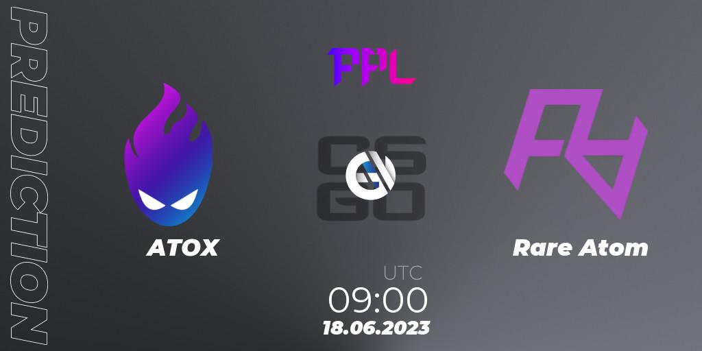 ATOX - Rare Atom: Maç tahminleri. 18.06.2023 at 09:00, Counter-Strike (CS2), Perfect World Arena Premier League Season 4