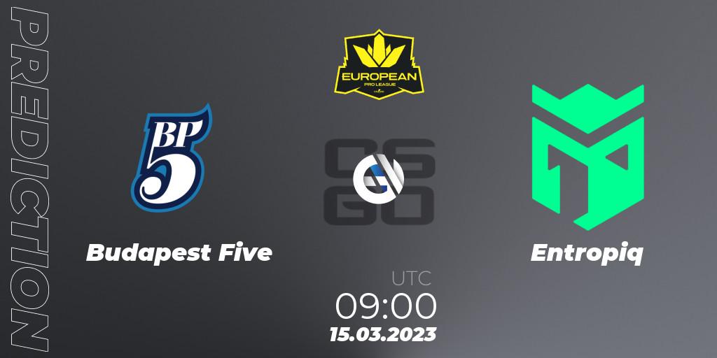 Budapest Five - Entropiq: Maç tahminleri. 18.03.23, CS2 (CS:GO), European Pro League Season 7: Division 2
