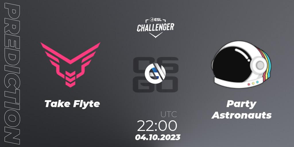 Take Flyte - Party Astronauts: Maç tahminleri. 04.10.2023 at 22:10, Counter-Strike (CS2), ESL Challenger at DreamHack Winter 2023: North American Open Qualifier