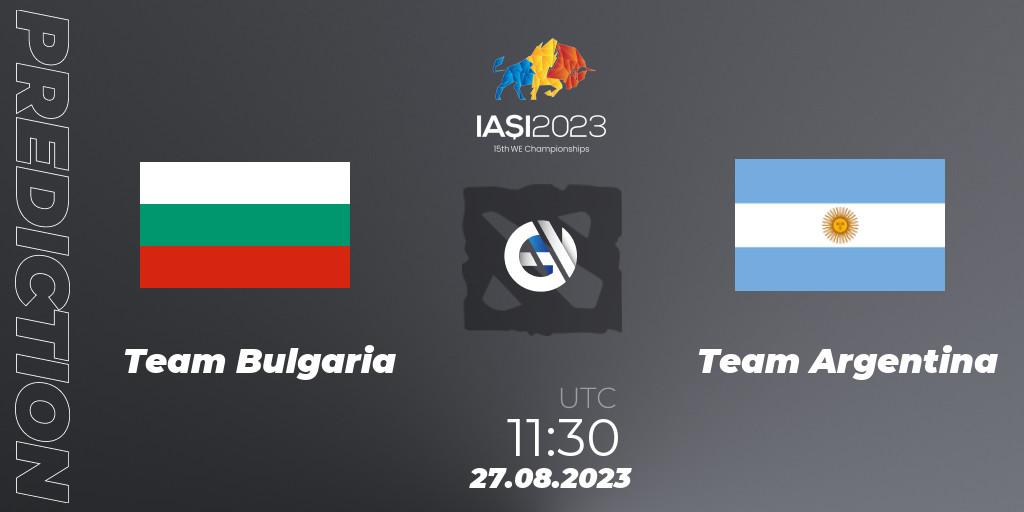 Team Bulgaria - Team Argentina: Maç tahminleri. 27.08.23, Dota 2, IESF World Championship 2023