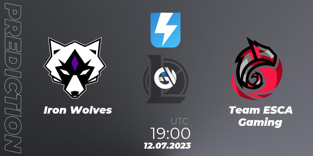 Iron Wolves - Team ESCA Gaming: Maç tahminleri. 21.06.2023 at 17:15, LoL, Ultraliga Season 10 2023 Regular Season