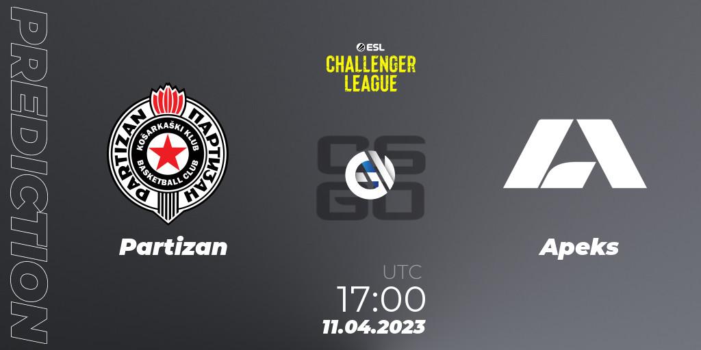 Partizan - Apeks: Maç tahminleri. 17.04.23, CS2 (CS:GO), ESL Challenger League Season 45: Europe