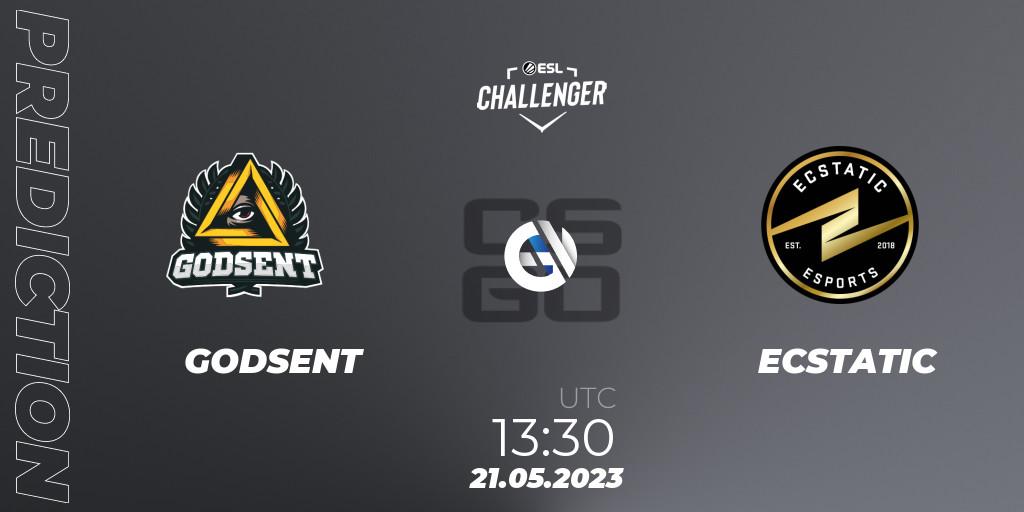 GODSENT - ECSTATIC: Maç tahminleri. 21.05.2023 at 13:30, Counter-Strike (CS2), ESL Challenger Katowice 2023: European Qualifier
