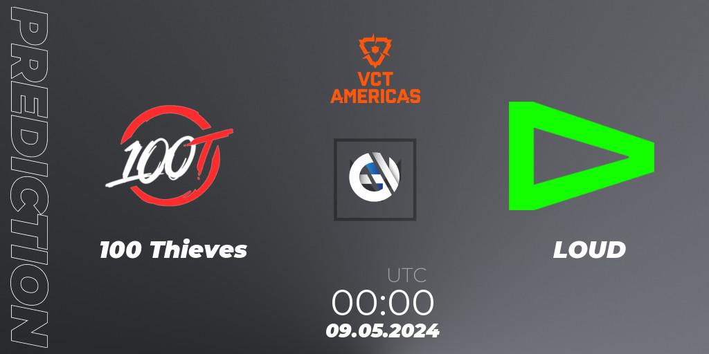 100 Thieves - LOUD: Maç tahminleri. 09.05.2024 at 00:00, VALORANT, VCT 2024: Americas League - Stage 1