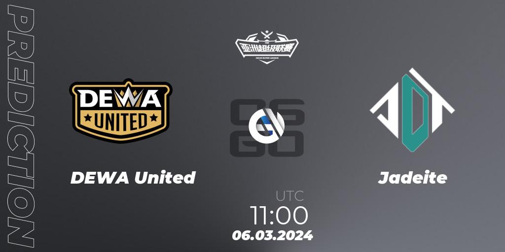 DEWA United - Jadeite: Maç tahminleri. 06.03.2024 at 11:00, Counter-Strike (CS2), Asian Super League Season 2