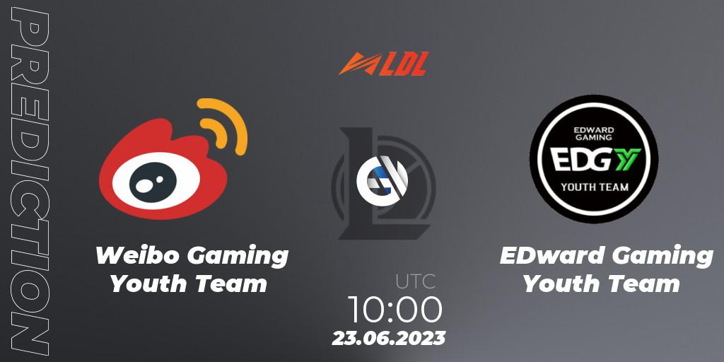 Weibo Gaming Youth Team - EDward Gaming Youth Team: Maç tahminleri. 23.06.2023 at 11:00, LoL, LDL 2023 - Regular Season - Stage 3