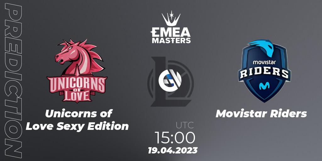 Unicorns of Love Sexy Edition - Movistar Riders: Maç tahminleri. 19.04.2023 at 15:00, LoL, EMEA Masters Spring 2023 - Playoffs