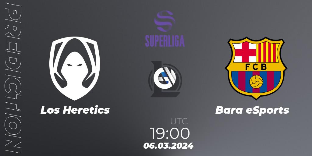 Los Heretics - Barça eSports: Maç tahminleri. 06.03.24, LoL, Superliga Spring 2024 - Group Stage
