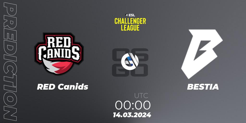 RED Canids - BESTIA: Maç tahminleri. 25.04.24, CS2 (CS:GO), ESL Challenger League Season 47: South America
