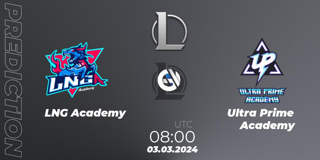 LNG Academy - Ultra Prime Academy: Maç tahminleri. 03.03.2024 at 08:00, LoL, LDL 2024 - Stage 1