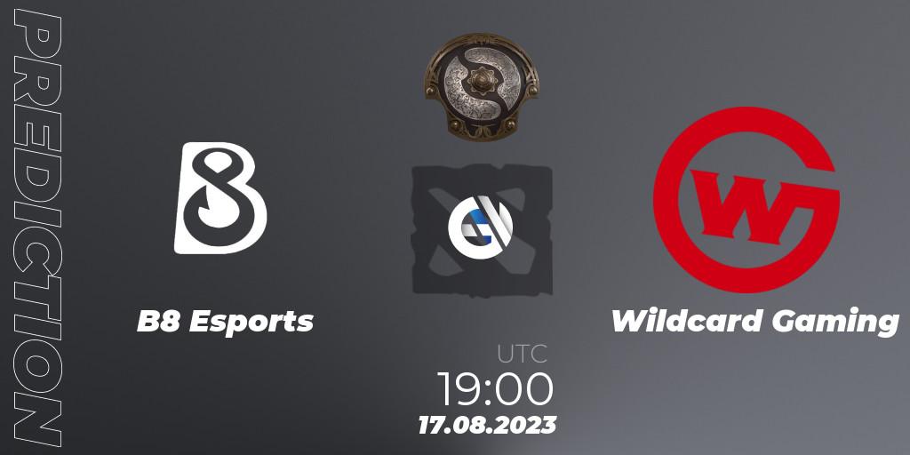 B8 Esports - Wildcard Gaming: Maç tahminleri. 17.08.23, Dota 2, The International 2023 - North America Qualifier