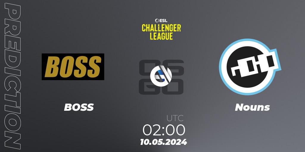 BOSS - Nouns: Maç tahminleri. 10.05.2024 at 02:00, Counter-Strike (CS2), ESL Challenger League Season 47: North America