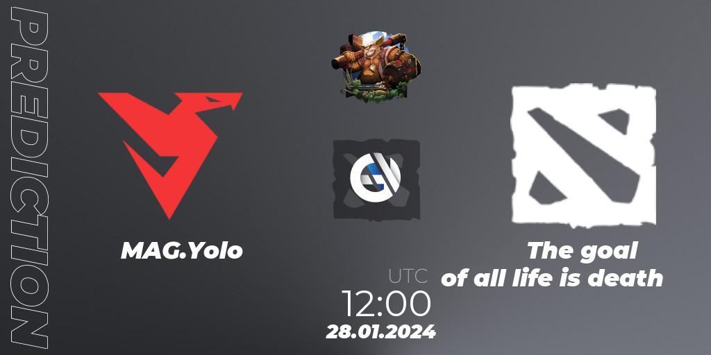 MAG.Yolo - The goal of all life is death: Maç tahminleri. 28.01.2024 at 12:00, Dota 2, ESL One Birmingham 2024: China Closed Qualifier