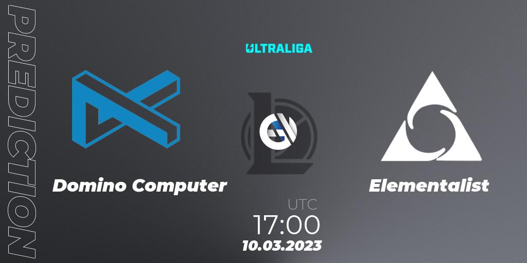 Domino Computer - Elementalist: Maç tahminleri. 10.03.2023 at 17:00, LoL, Ultraliga 2nd Division Season 6