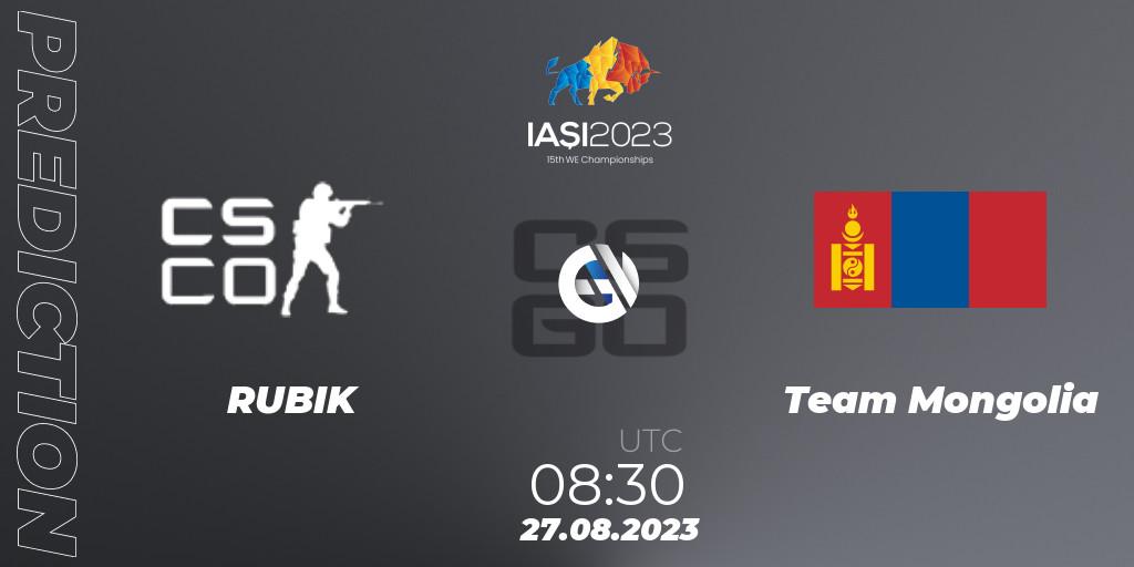RUBIK - Team Mongolia: Maç tahminleri. 27.08.2023 at 21:10, Counter-Strike (CS2), IESF World Esports Championship 2023