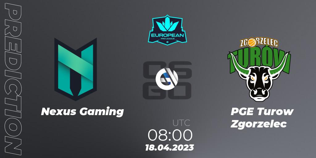Nexus Gaming - PGE Turow Zgorzelec: Maç tahminleri. 18.04.2023 at 08:00, Counter-Strike (CS2), European Pro League Season 7