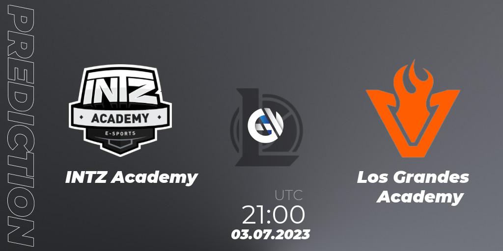 INTZ Academy - Los Grandes Academy: Maç tahminleri. 03.07.2023 at 21:00, LoL, CBLOL Academy Split 2 2023 - Group Stage