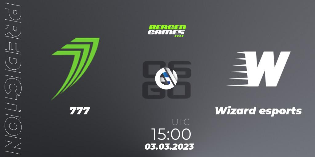 777 - Wizard esports: Maç tahminleri. 03.03.2023 at 15:00, Counter-Strike (CS2), Bergen Games 2023