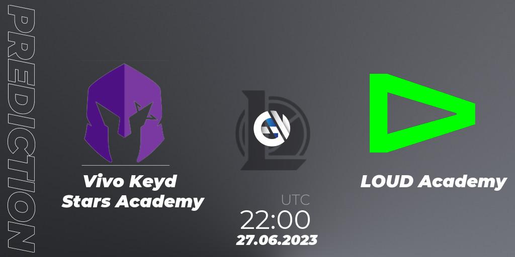 Vivo Keyd Stars Academy - LOUD Academy: Maç tahminleri. 27.06.2023 at 22:00, LoL, CBLOL Academy Split 2 2023 - Group Stage