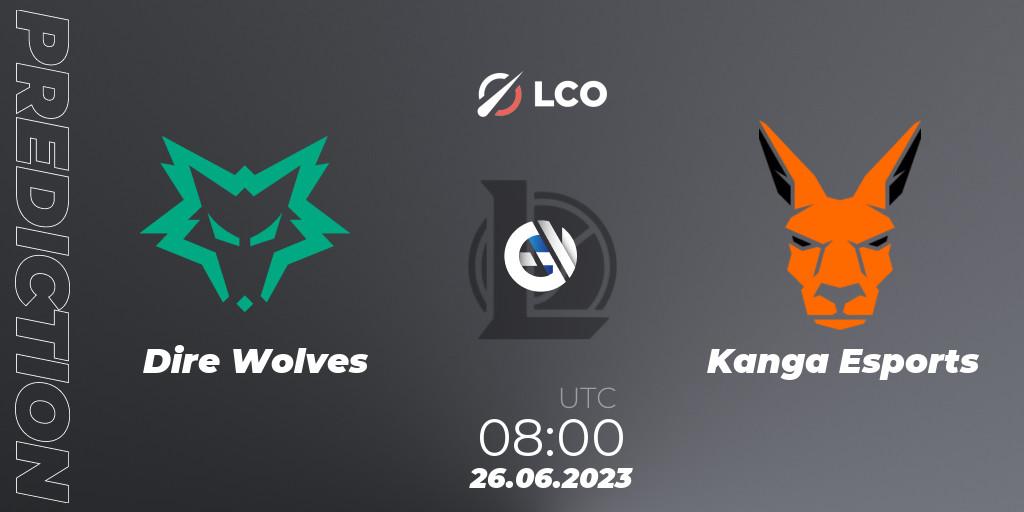 Dire Wolves - Kanga Esports: Maç tahminleri. 26.06.2023 at 08:00, LoL, LCO Split 2 2023 Regular Season