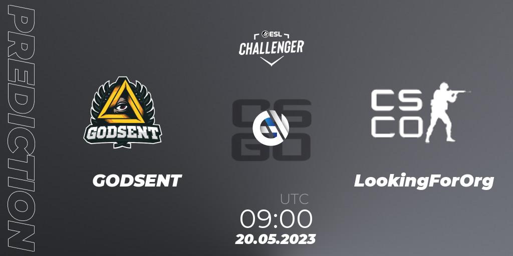 GODSENT - LookingForOrg: Maç tahminleri. 20.05.2023 at 09:00, Counter-Strike (CS2), ESL Challenger Katowice 2023: European Qualifier