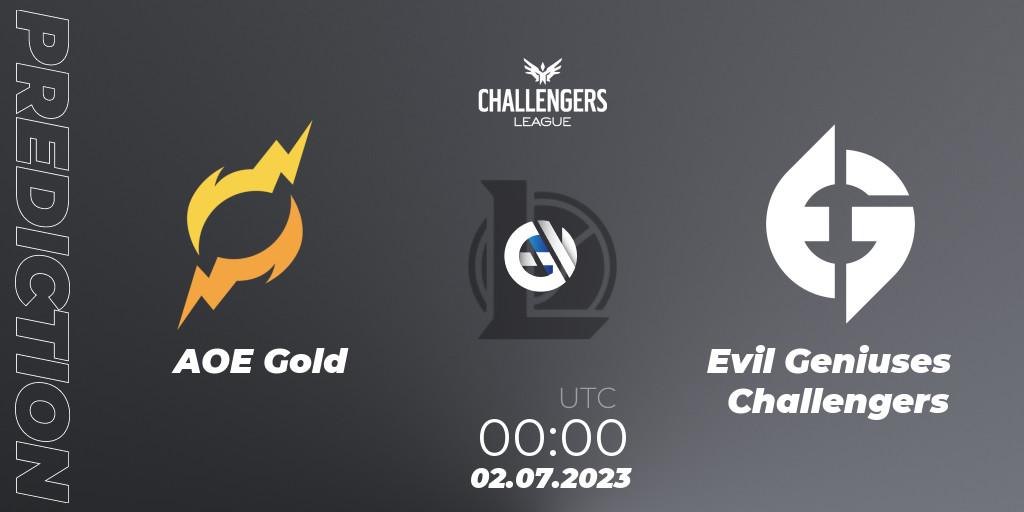 AOE Gold - Evil Geniuses Challengers: Maç tahminleri. 02.07.2023 at 00:00, LoL, North American Challengers League 2023 Summer - Group Stage
