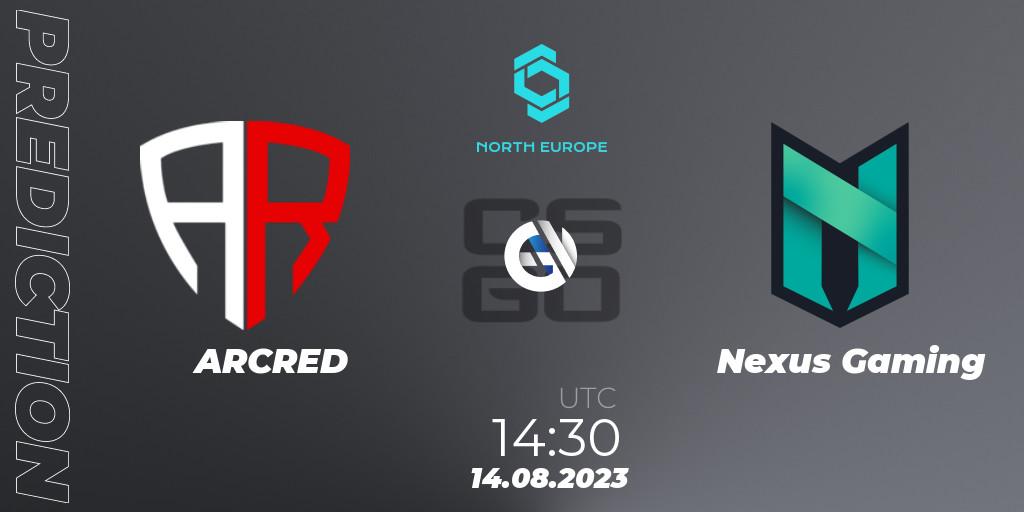 ARCRED - Nexus Gaming: Maç tahminleri. 14.08.2023 at 14:30, Counter-Strike (CS2), CCT North Europe Series #7