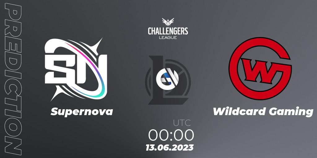 Supernova - Wildcard Gaming: Maç tahminleri. 13.06.2023 at 00:00, LoL, North American Challengers League 2023 Summer - Group Stage