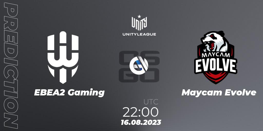 EBEA2 Gaming - Maycam Evolve: Maç tahminleri. 16.08.2023 at 22:00, Counter-Strike (CS2), LVP Unity League Argentina 2023